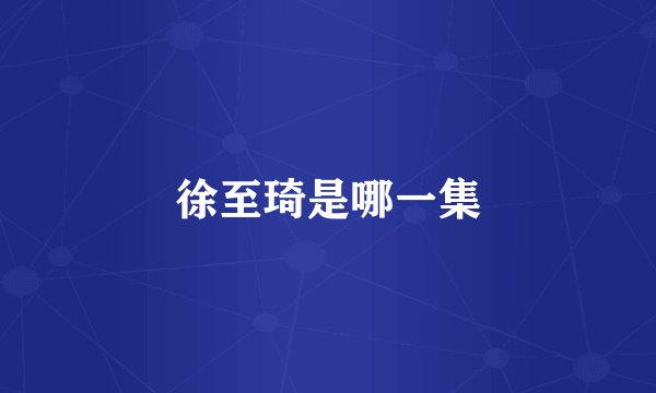 徐至琦是哪一集