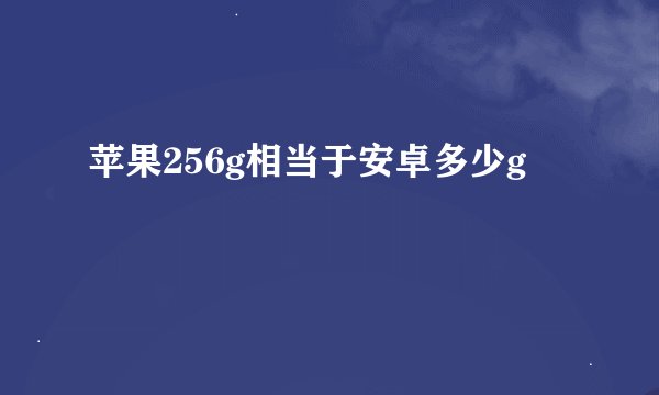 苹果256g相当于安卓多少g