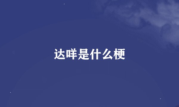 达咩是什么梗