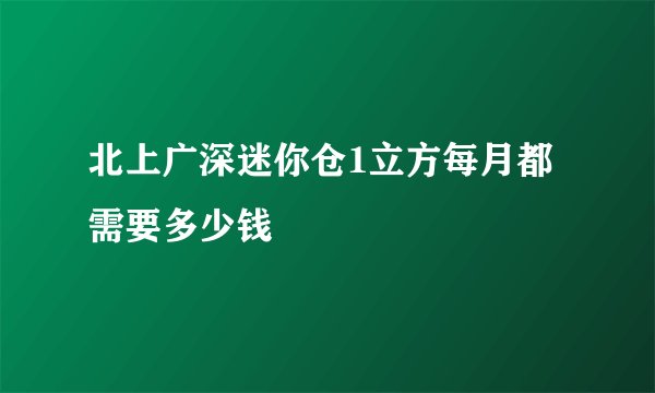 北上广深迷你仓1立方每月都需要多少钱