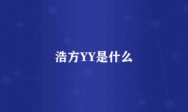 浩方YY是什么