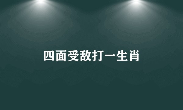 四面受敌打一生肖