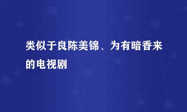 类似于良陈美锦、为有暗香来的电视剧