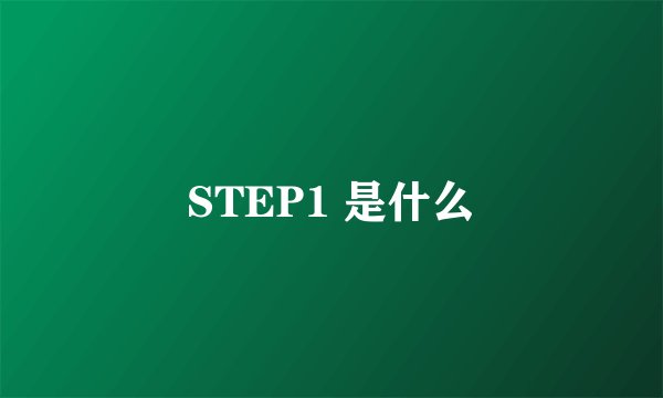 STEP1 是什么