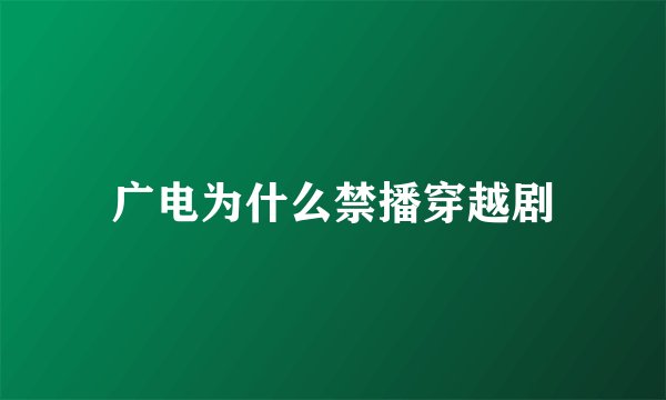 广电为什么禁播穿越剧