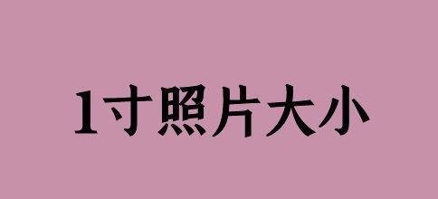 1寸照片大小