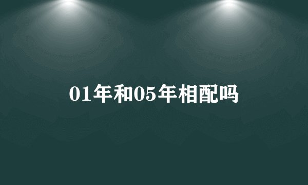 01年和05年相配吗