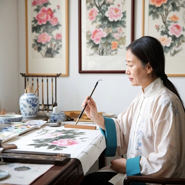 才女雅芬体作画过程详细介绍
