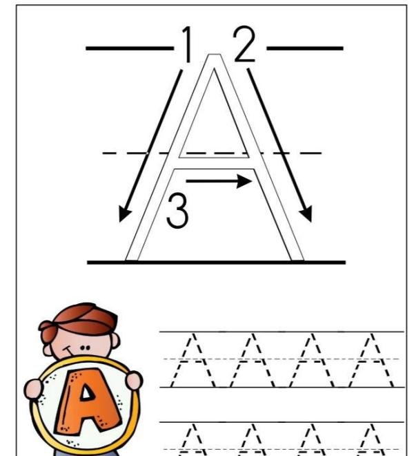 小学生字帖-26个英文字母描红练习