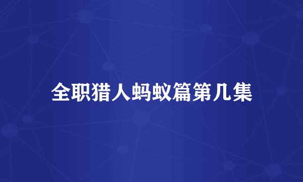全职猎人蚂蚁篇第几集