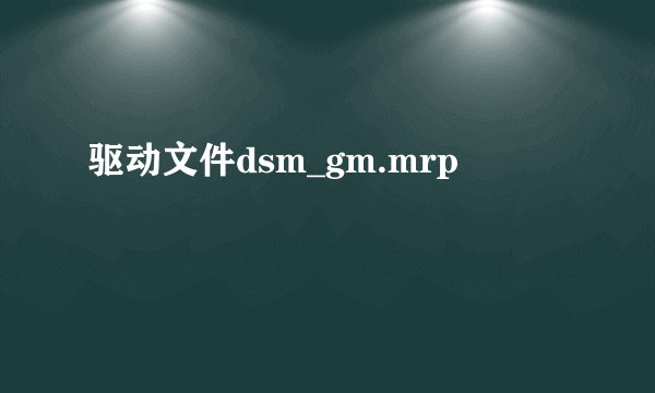 驱动文件dsm_gm.mrp