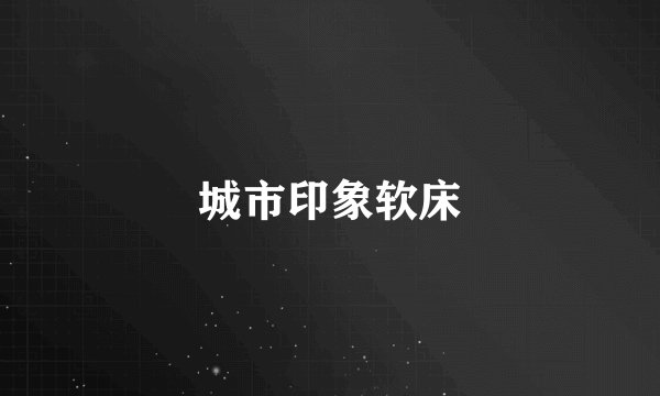 城市印象软床