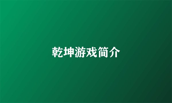 乾坤游戏简介