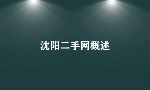 沈阳二手网概述