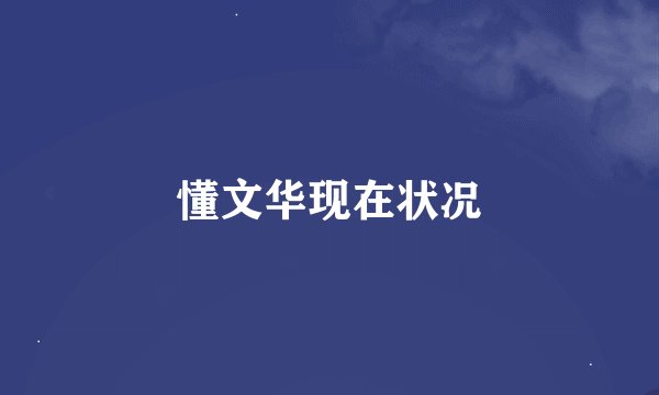 懂文华现在状况