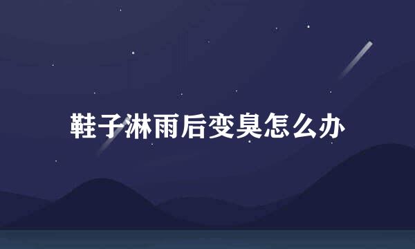 鞋子淋雨后变臭怎么办