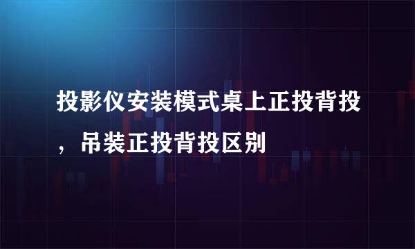 投影仪安装模式桌上正投背投，吊装正投背投区别