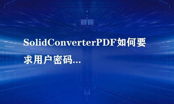 SolidConverterPDF如何要求用户密码打开文件