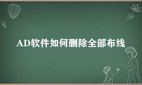 AD软件如何删除全部布线