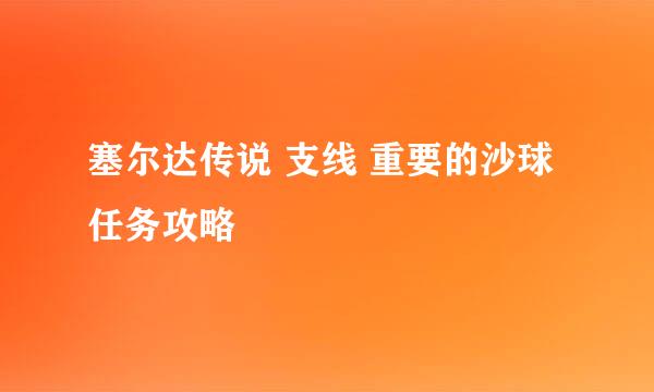 塞尔达传说 支线 重要的沙球 任务攻略