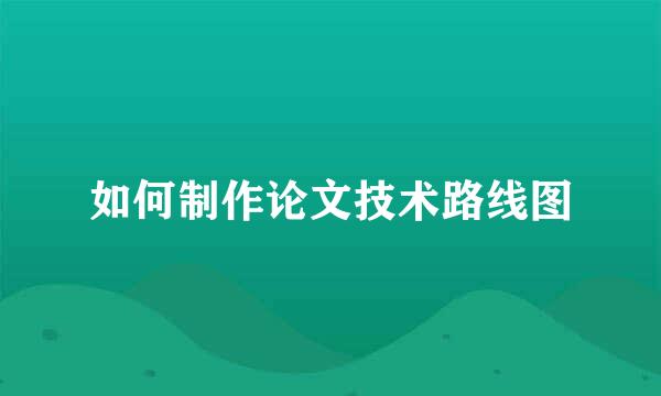 如何制作论文技术路线图