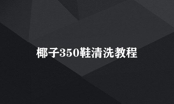 椰子350鞋清洗教程