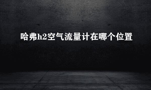 哈弗h2空气流量计在哪个位置