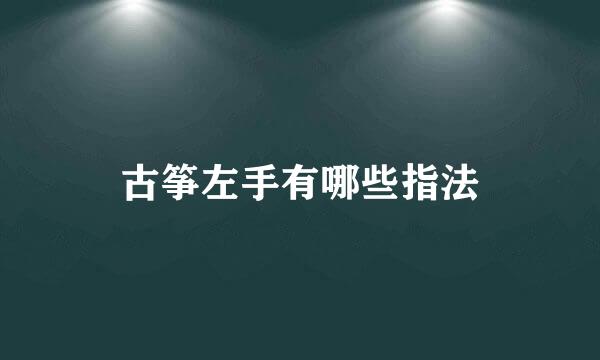 古筝左手有哪些指法