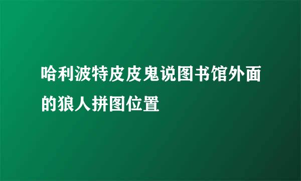 哈利波特皮皮鬼说图书馆外面的狼人拼图位置