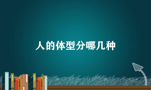 人的体型分哪几种