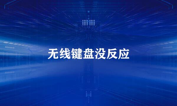 无线键盘没反应