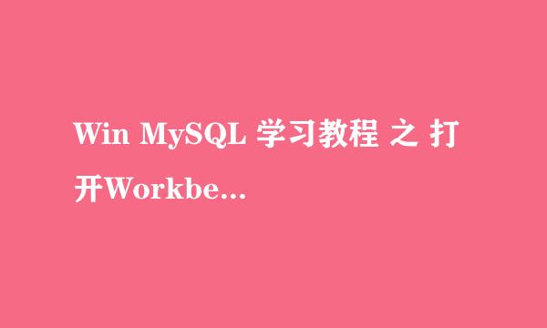 Win MySQL 学习教程 之 打开Workbench的俩方式