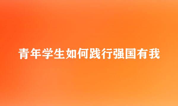青年学生如何践行强国有我