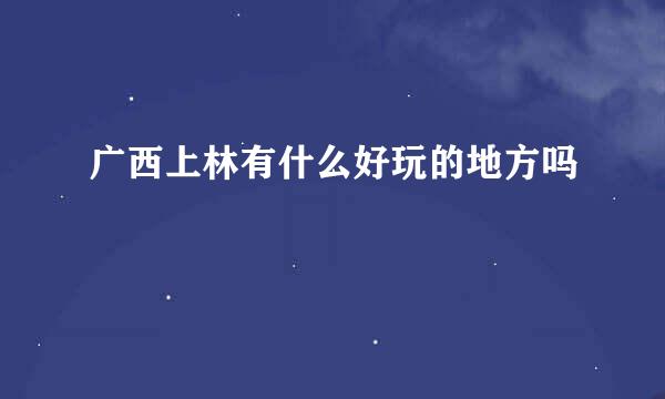 广西上林有什么好玩的地方吗