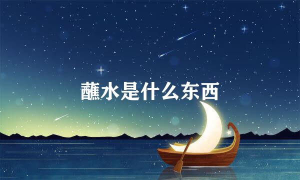 蘸水是什么东西