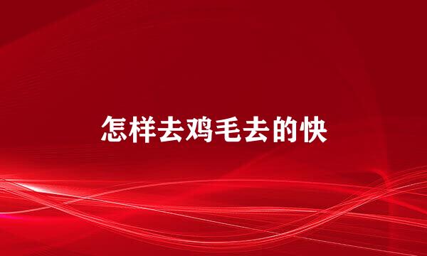 怎样去鸡毛去的快