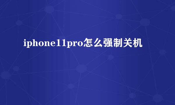 iphone11pro怎么强制关机