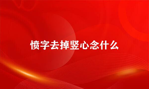 愤字去掉竖心念什么