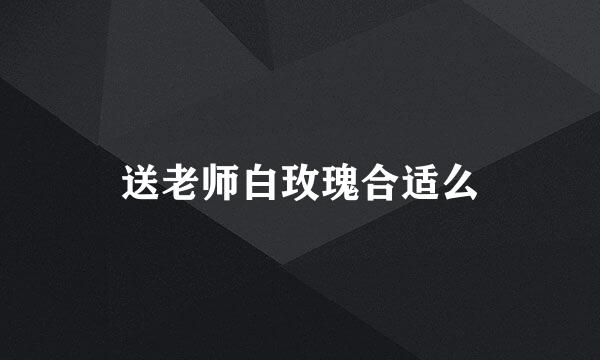 送老师白玫瑰合适么