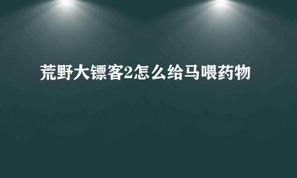 荒野大镖客2怎么给马喂药物