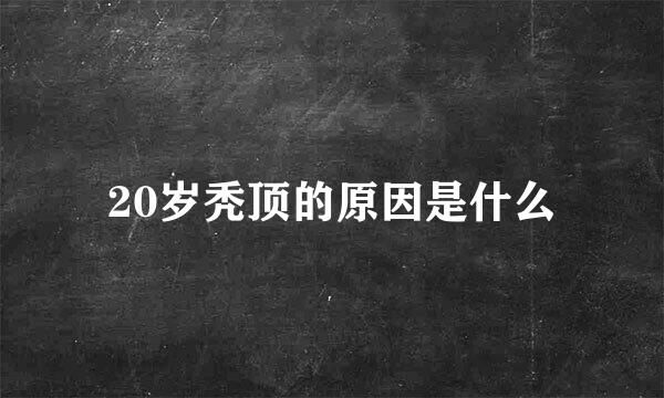 20岁秃顶的原因是什么