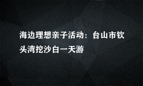 海边理想亲子活动：台山市钦头湾挖沙白一天游