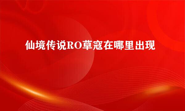 仙境传说RO草寇在哪里出现