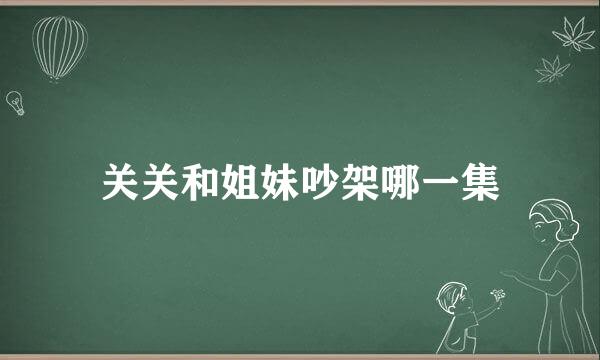 关关和姐妹吵架哪一集