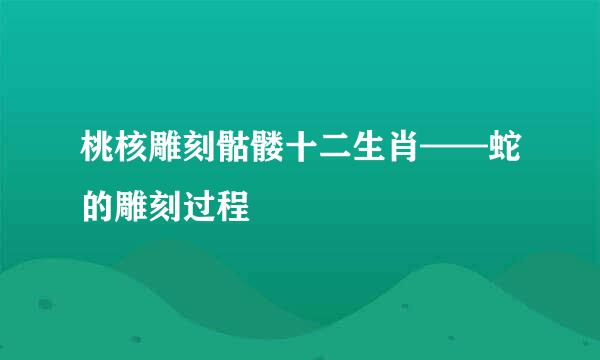 桃核雕刻骷髅十二生肖——蛇的雕刻过程