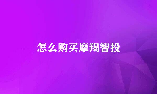 怎么购买摩羯智投