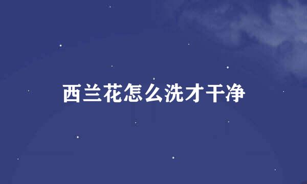 西兰花怎么洗才干净
