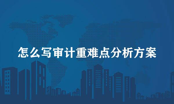 怎么写审计重难点分析方案