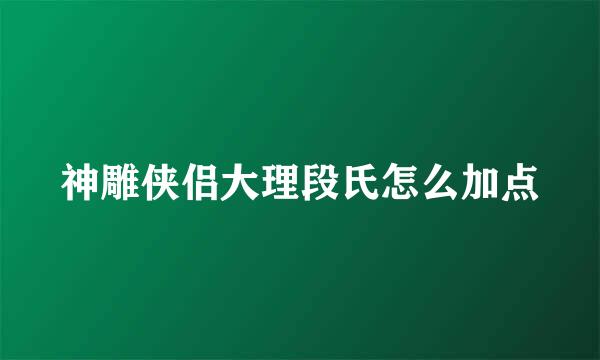 神雕侠侣大理段氏怎么加点