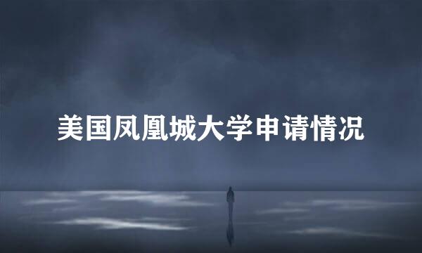 美国凤凰城大学申请情况